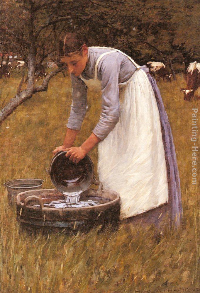Henry Herbert La Thangue Watering the Cows
